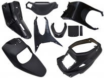 kit 9 carenages noir mat mbk booster yamaha bws 1995 a 2003
